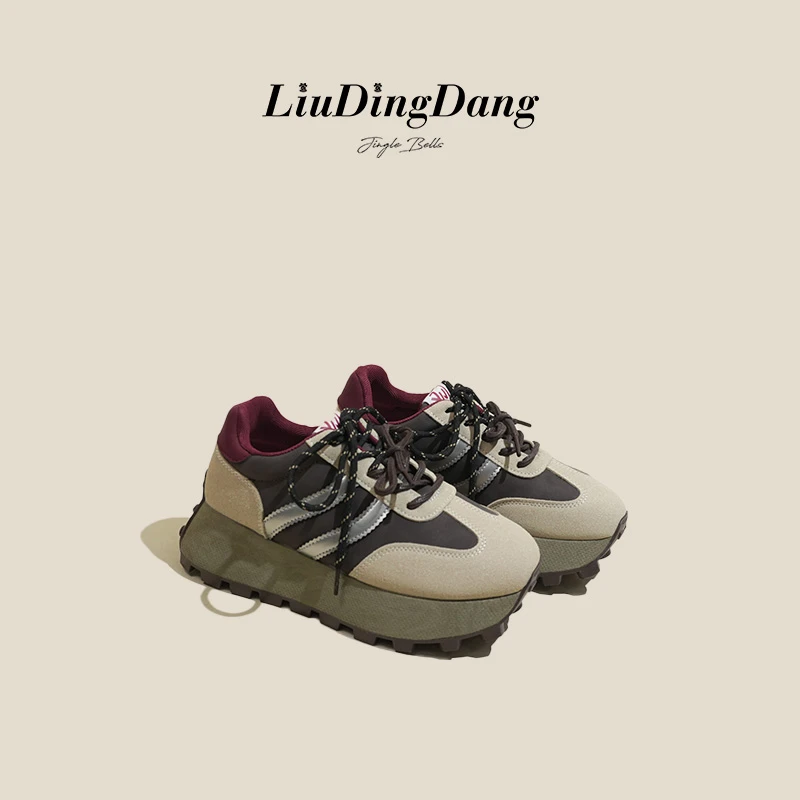 爆款老爹鞋女2024秋季厚底轻便阿甘鞋显脚小休闲运动鞋子10096