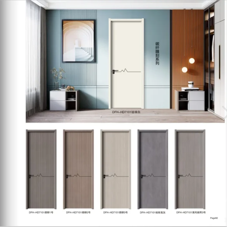 生态卫生间门卧室门木门房间门白色平开门室内门出租房间门免漆门