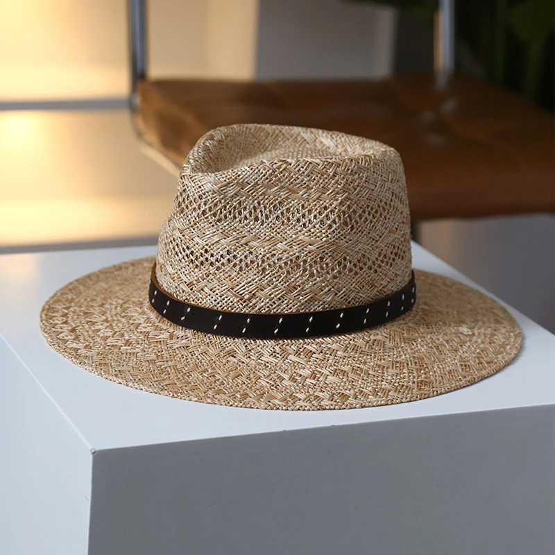 秋印 欧式复古镂空宝草2024新款夏爵士礼帽遮阳防晒紫外线草编女
