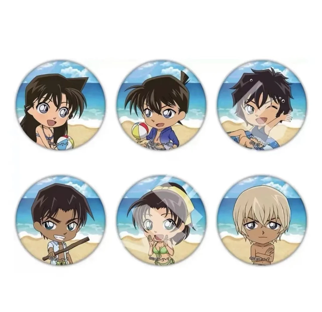 名侦探柯南 夏日游泳Q 吧唧徽章 盲盒产品 动漫收藏