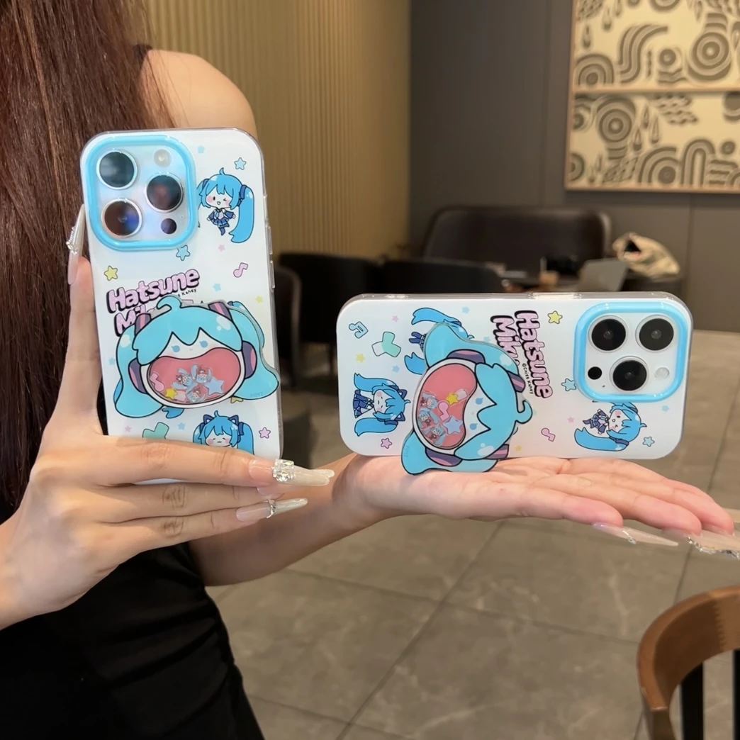 初音未来摇摇乐支架适用iPhone16苹果1315华为手机壳vivo小米oppo