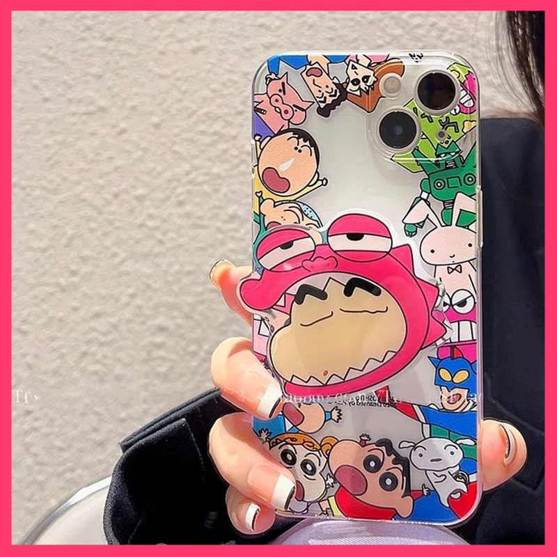 可爱小新苹果13promax潮iphone14手机壳12透明X/XR软7/8plus情侣