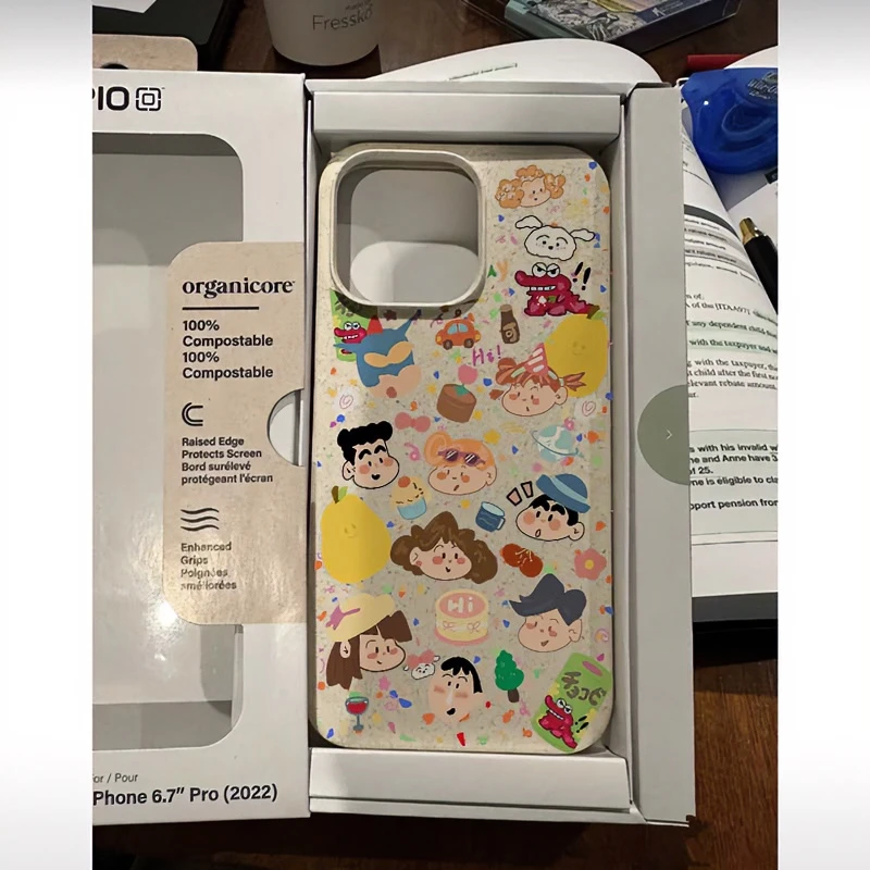 牛牛卡通小新iPhone14小麦秆苹果13promax手机壳11/12小众XSXR软
