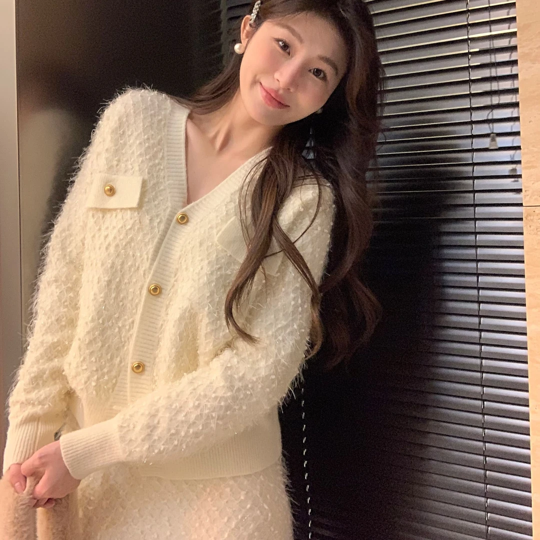 【YIYUN 挚爱】圈圈纱毛衣小香套装a20小香风套装法式