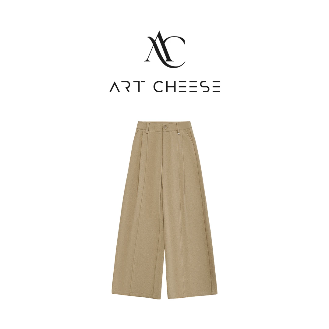 【芝士Cheese】松间步月 慵懒气质长裤直筒阔腿秋冬女休闲裤