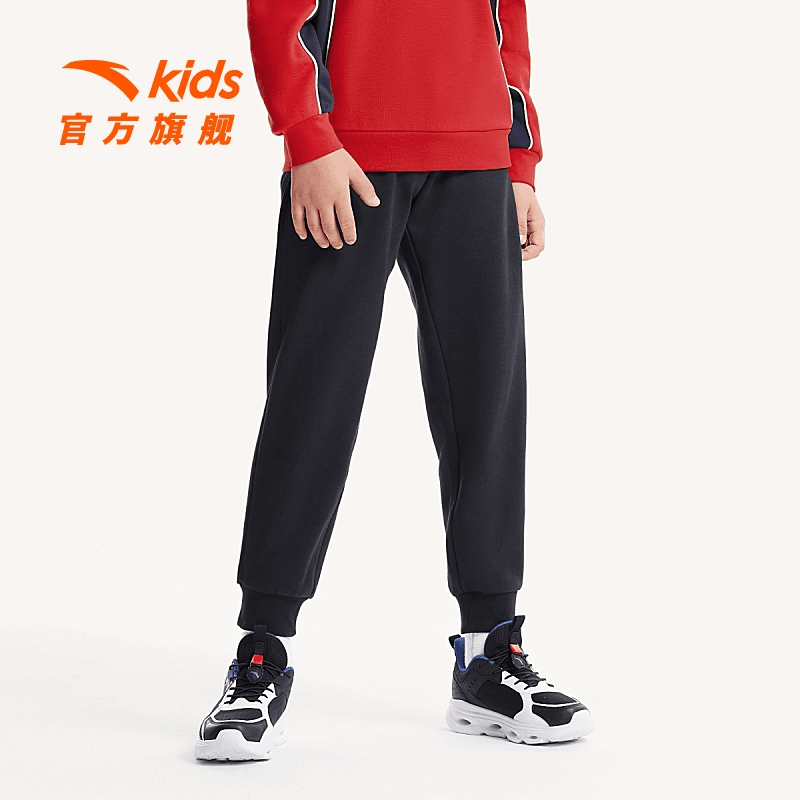 优可丝加绒裤 安踏儿童加绒运动长裤保暖针织裤 A372346713