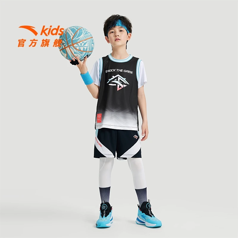 【安踏儿童】篮球比赛套装男大童速干运动休闲百搭2件套352431202
