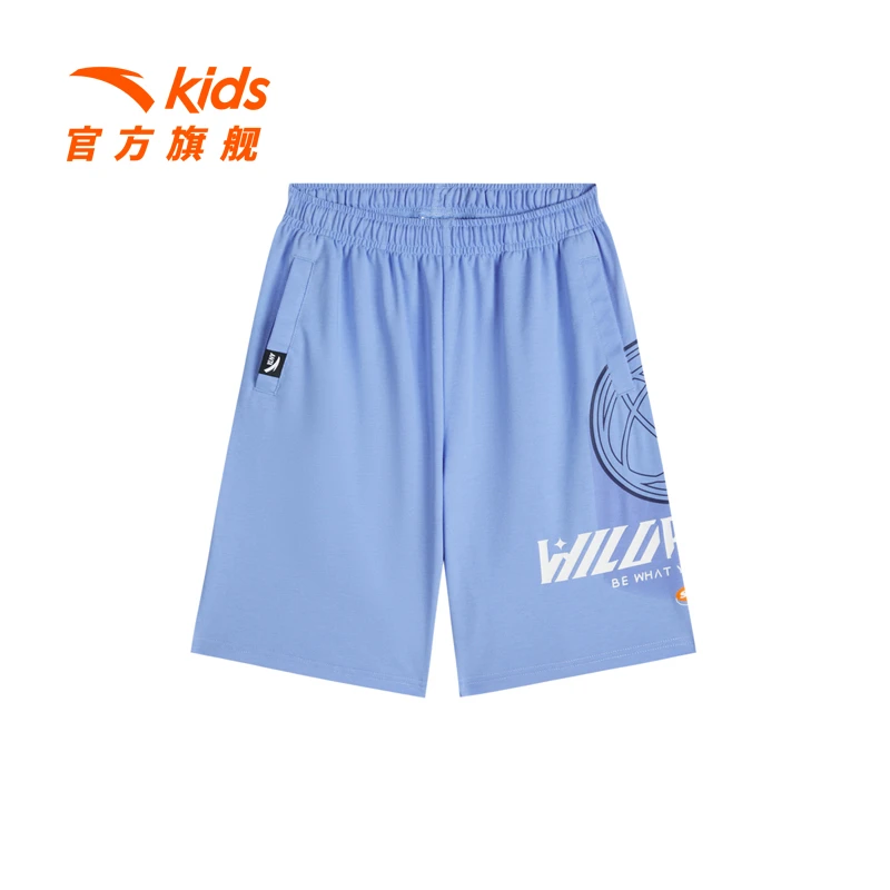 安踏儿童针织五分裤2024年夏季薄款男大童舒适透气休闲百搭款短裤