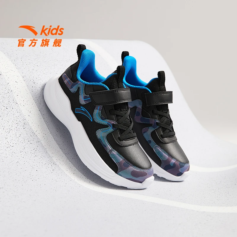 安踏儿童男女童跑鞋2025冬季革面适防滑耐磨青少年轻盈运动跑步鞋