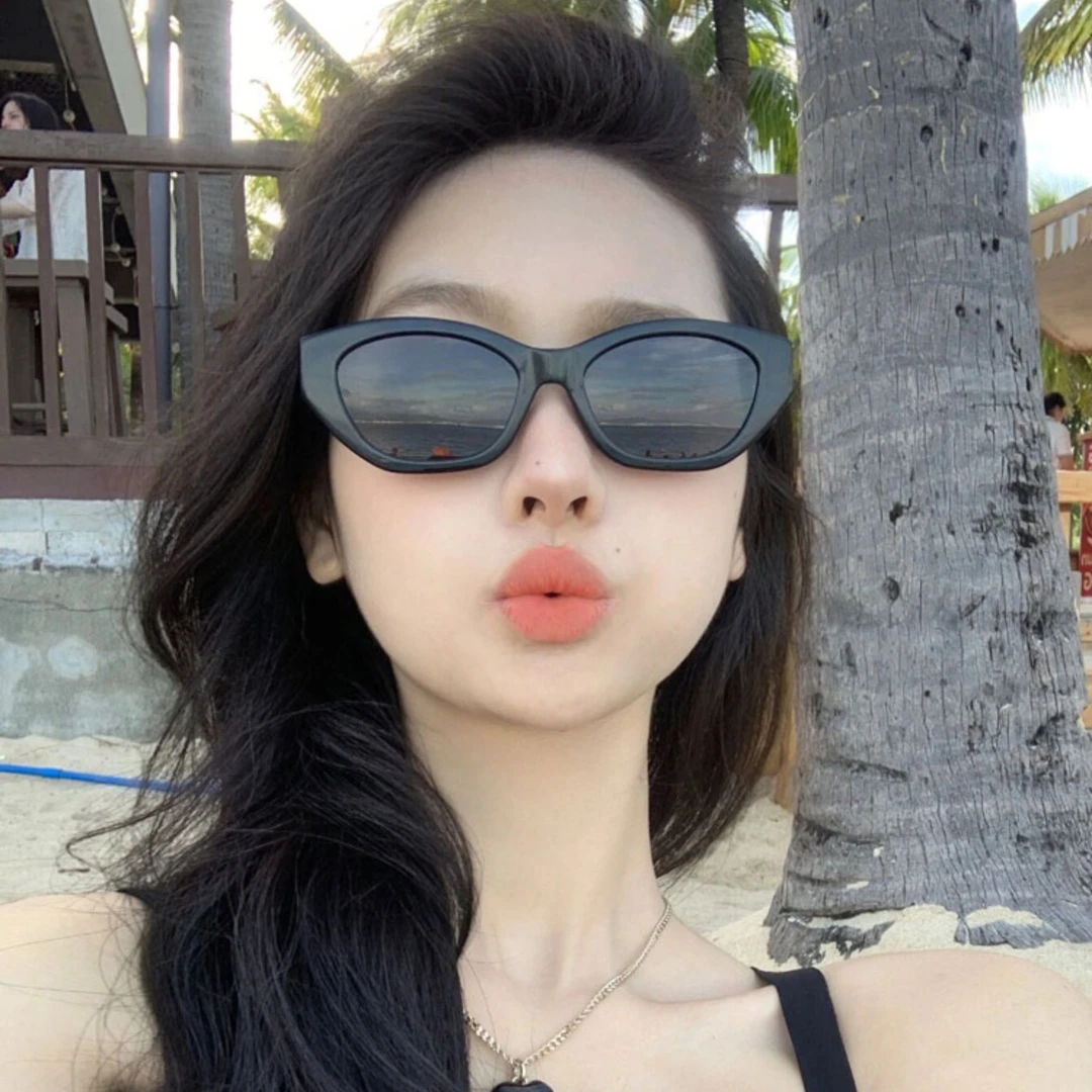 复古欧美风多边形墨镜女款方圆脸小框海边太阳眼镜高级感防紫外线