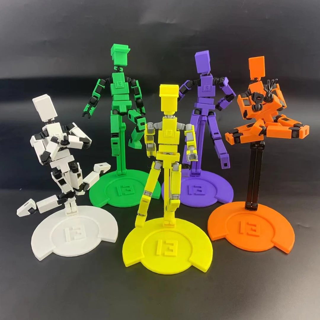 3d打印多关节可动人偶机甲风网红解压玩具全关节可动小人解压模型