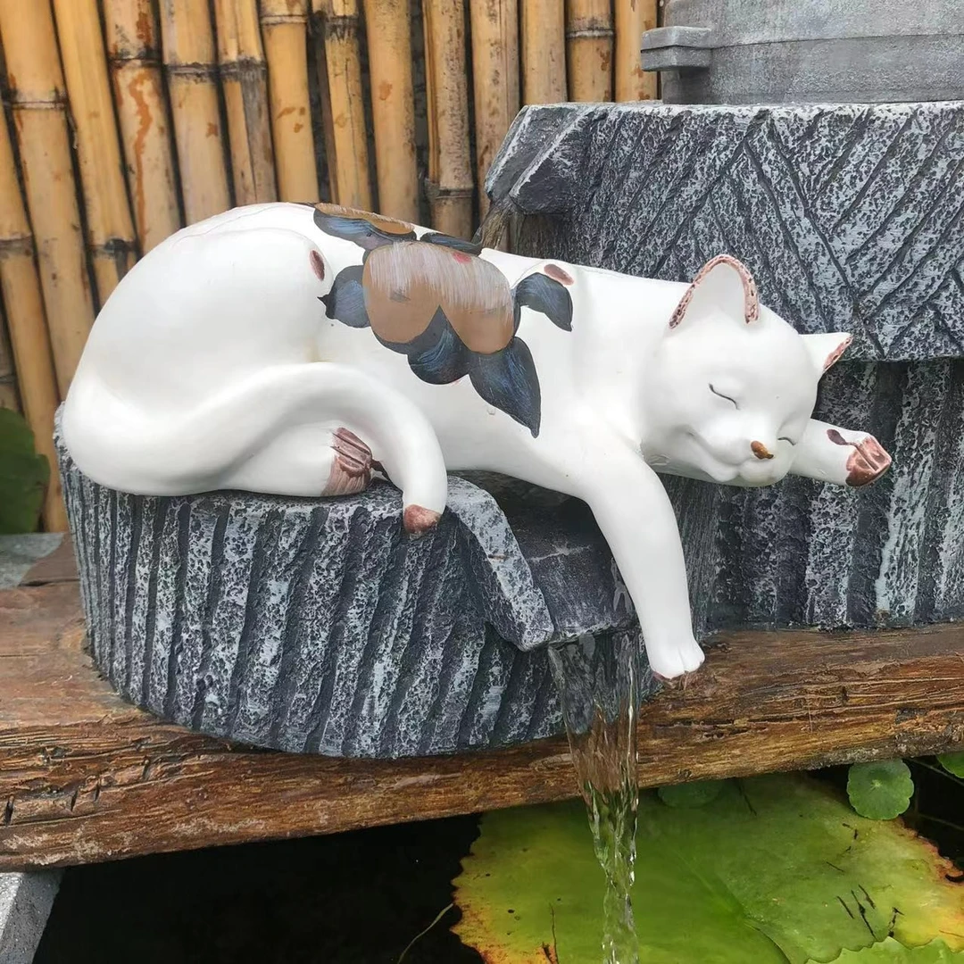 户外小猫动物摆件庭院花园装饰品树脂手工个性精美微景观十二生肖