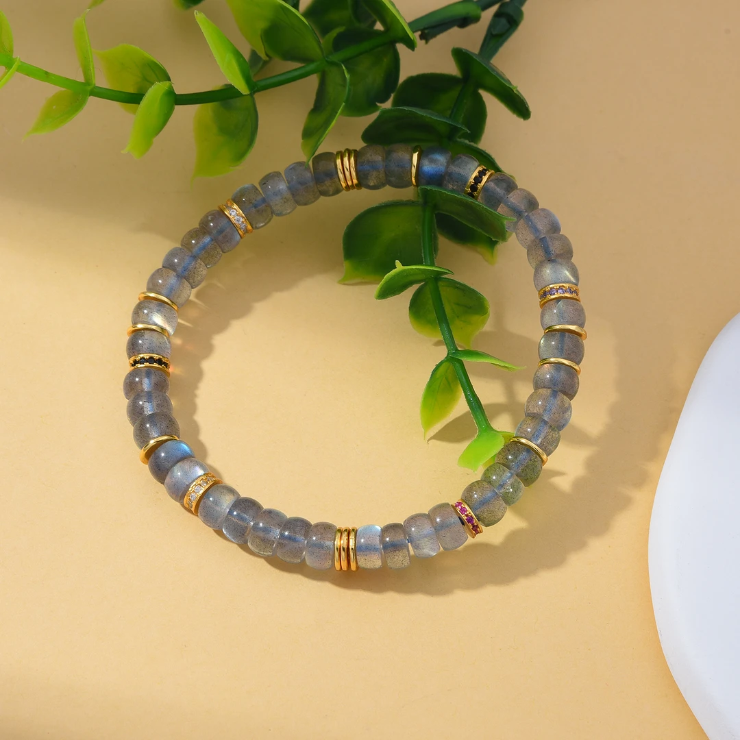 【婉葶珠宝】S925银灰月光手链