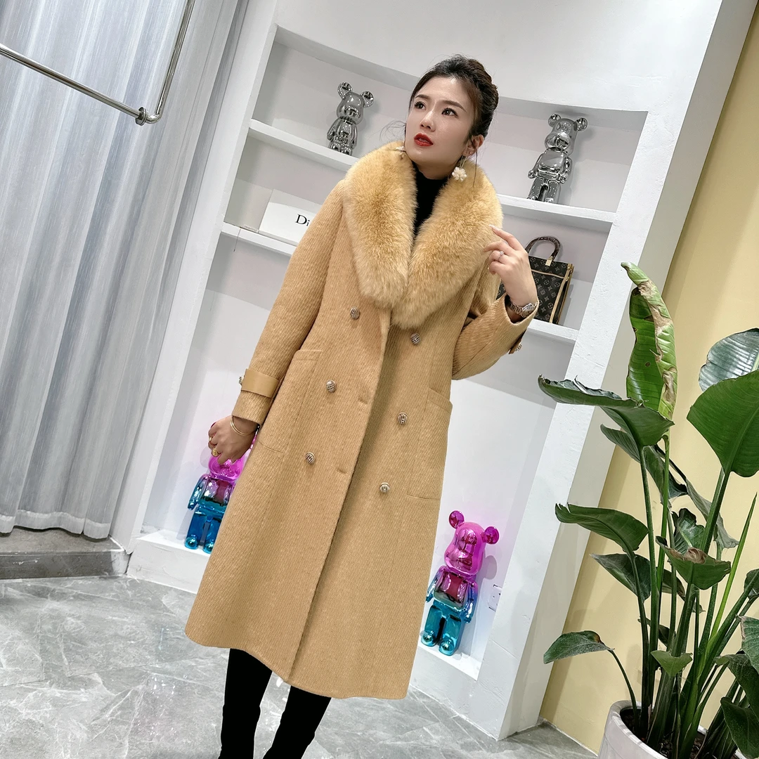 女装气质秋冬网红轻奢百搭设计师时尚腰带设计款外套长款WT121