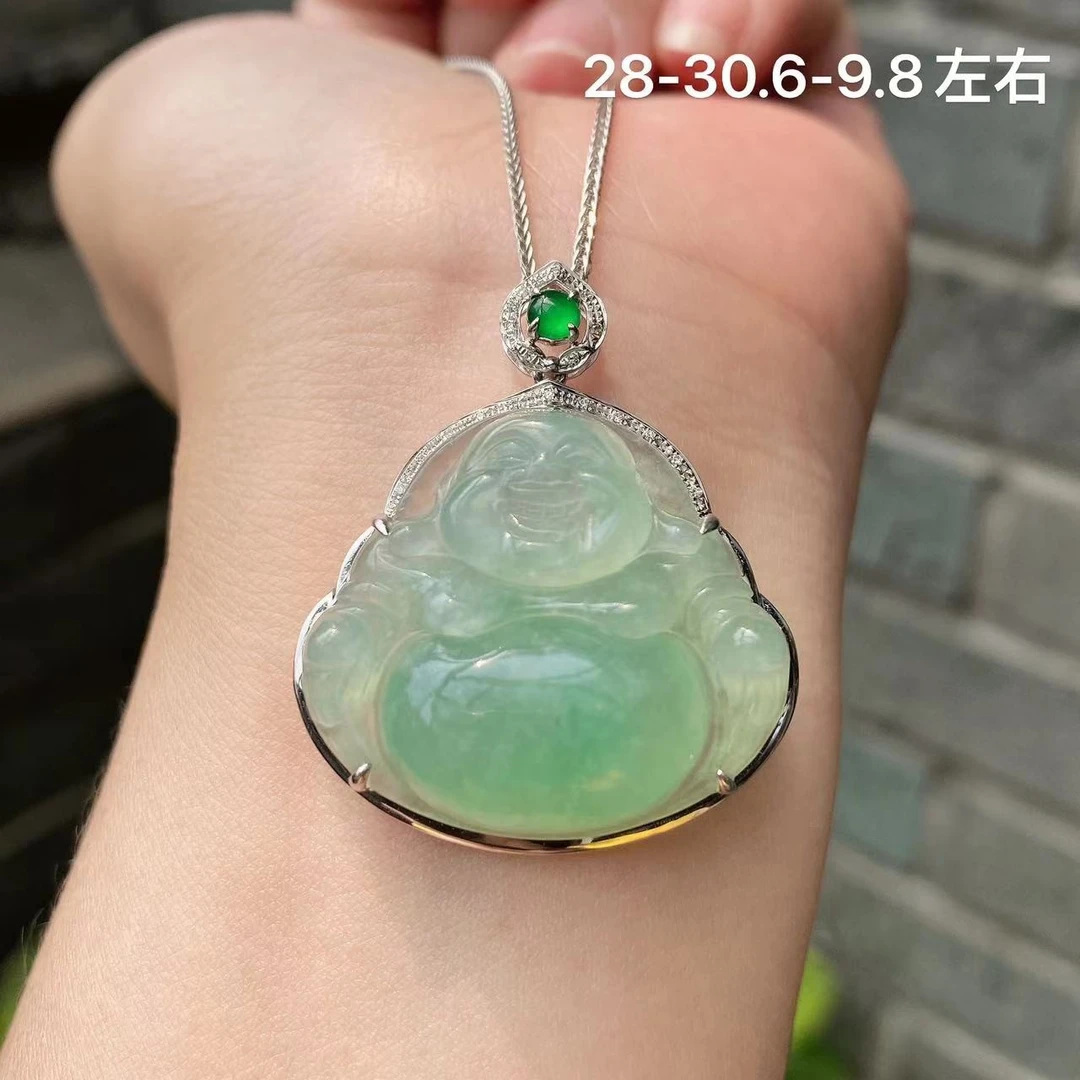 【玉满萃】时尚百搭精致18K翡翠佛公