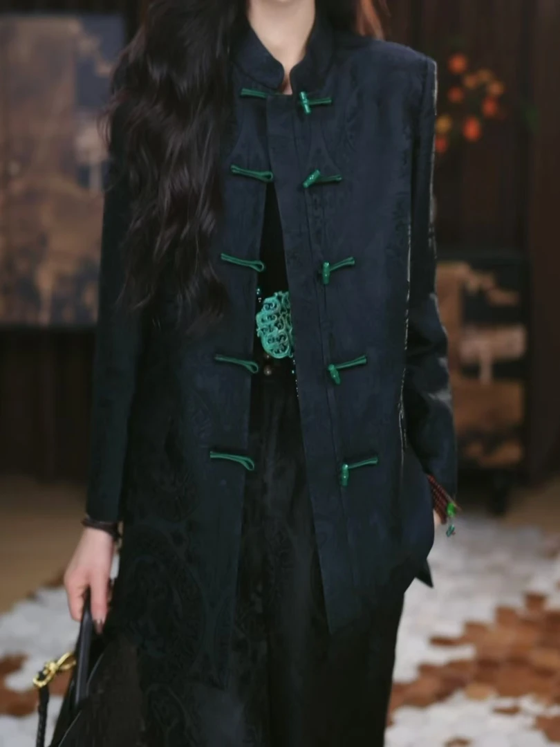 【逍棠】宋锦新中式腔调秋冬复古显瘦宽松国风休闲潮流百搭上衣