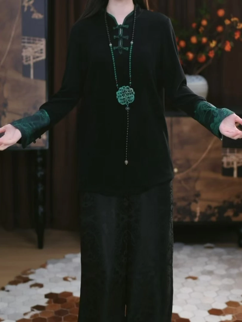 【珵良】新中式中国风秋冬复古显瘦保暖宽松国风休闲百搭打底上衣