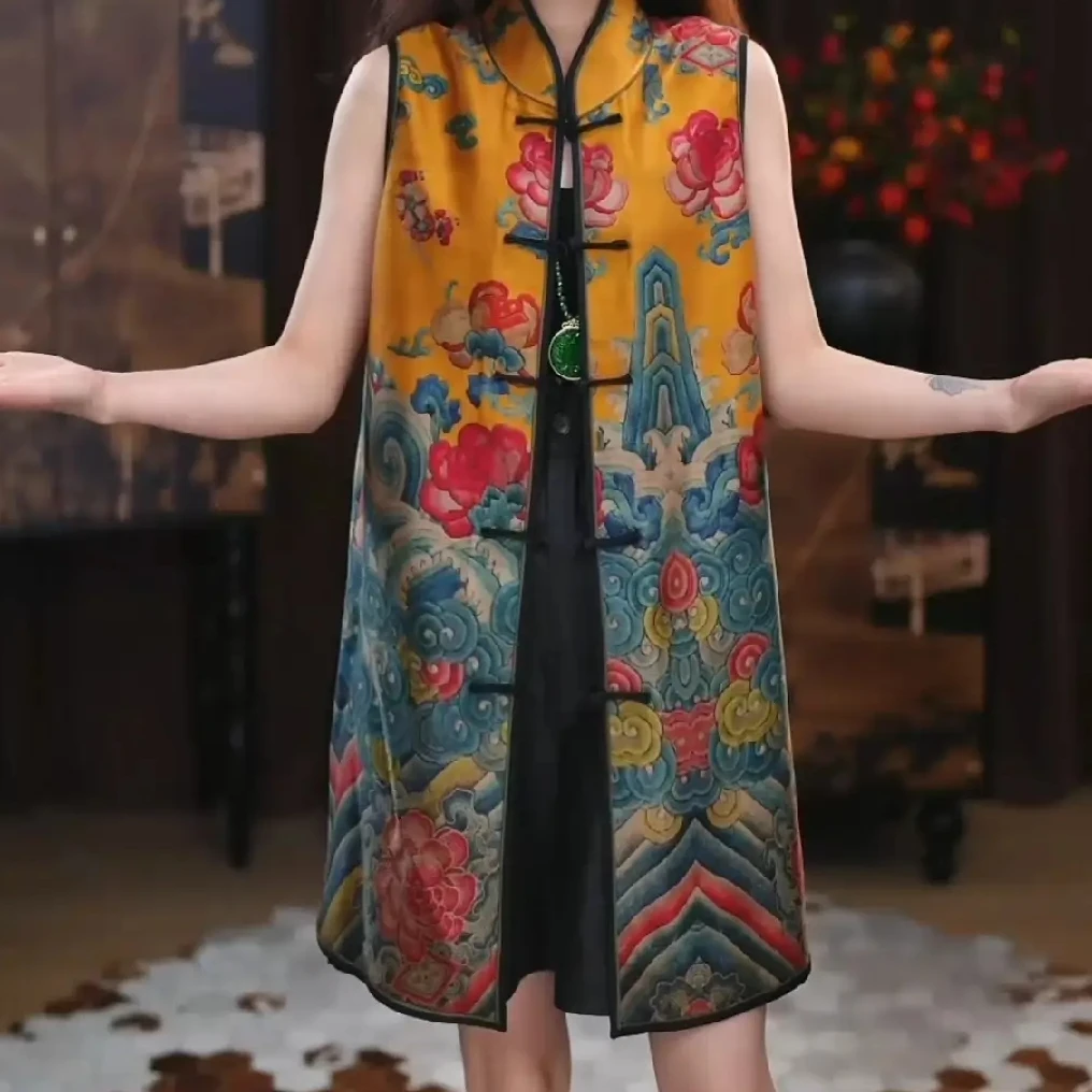 【玄澈】香云纱新中式复古休闲腔调立领宽松透气中国风设计师马甲