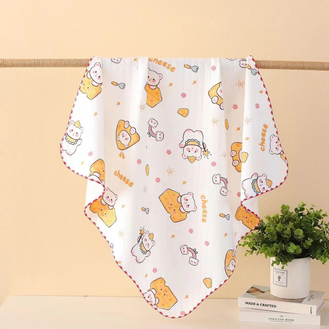 【夹棉包单】85*85cm纯棉加厚加棉三层一体婴儿包单新生儿透气抱毯