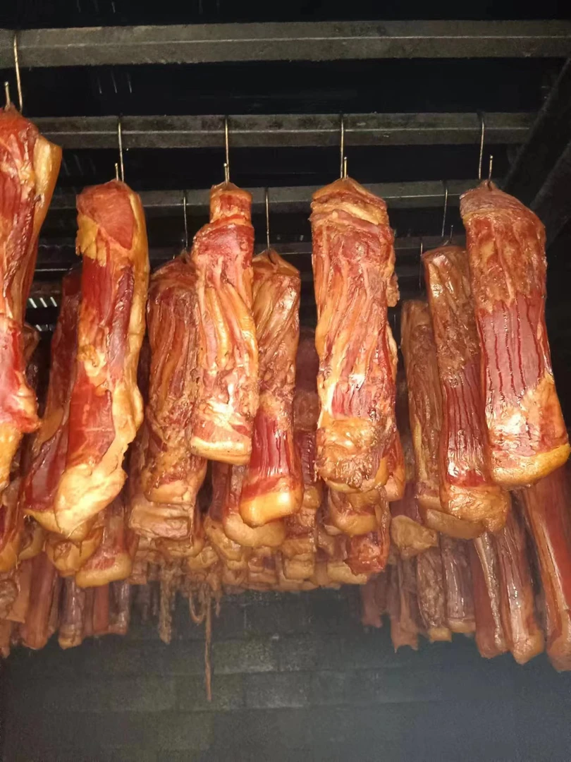 鹿井香恩施特产挑选高山跑山猪烟熏腊五花肉传统腌制古法工艺