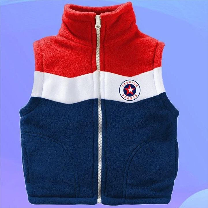 秋冬季新款双层儿童保暖马甲加厚摇粒绒马夹外穿男女大童马甲坎肩