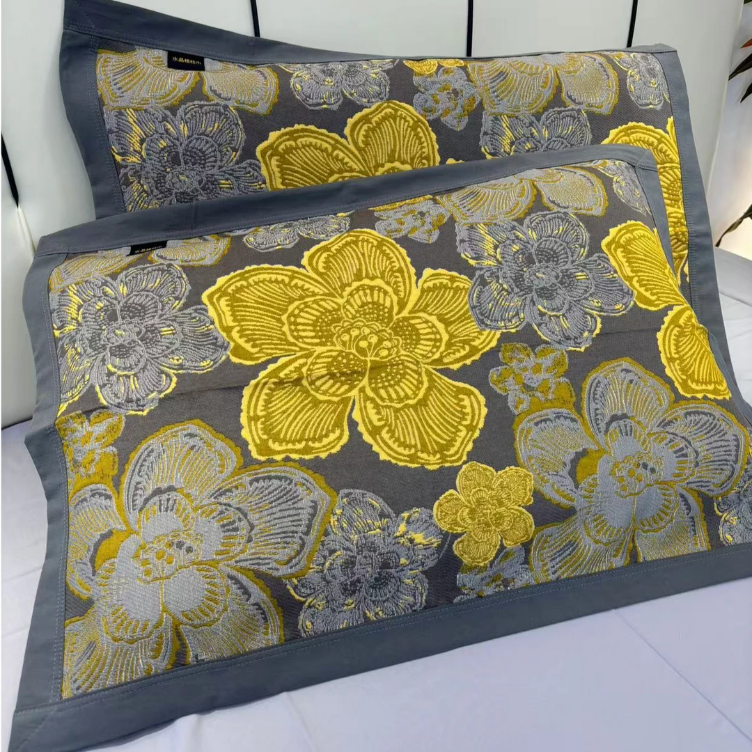 多层纱布枕巾--木槿