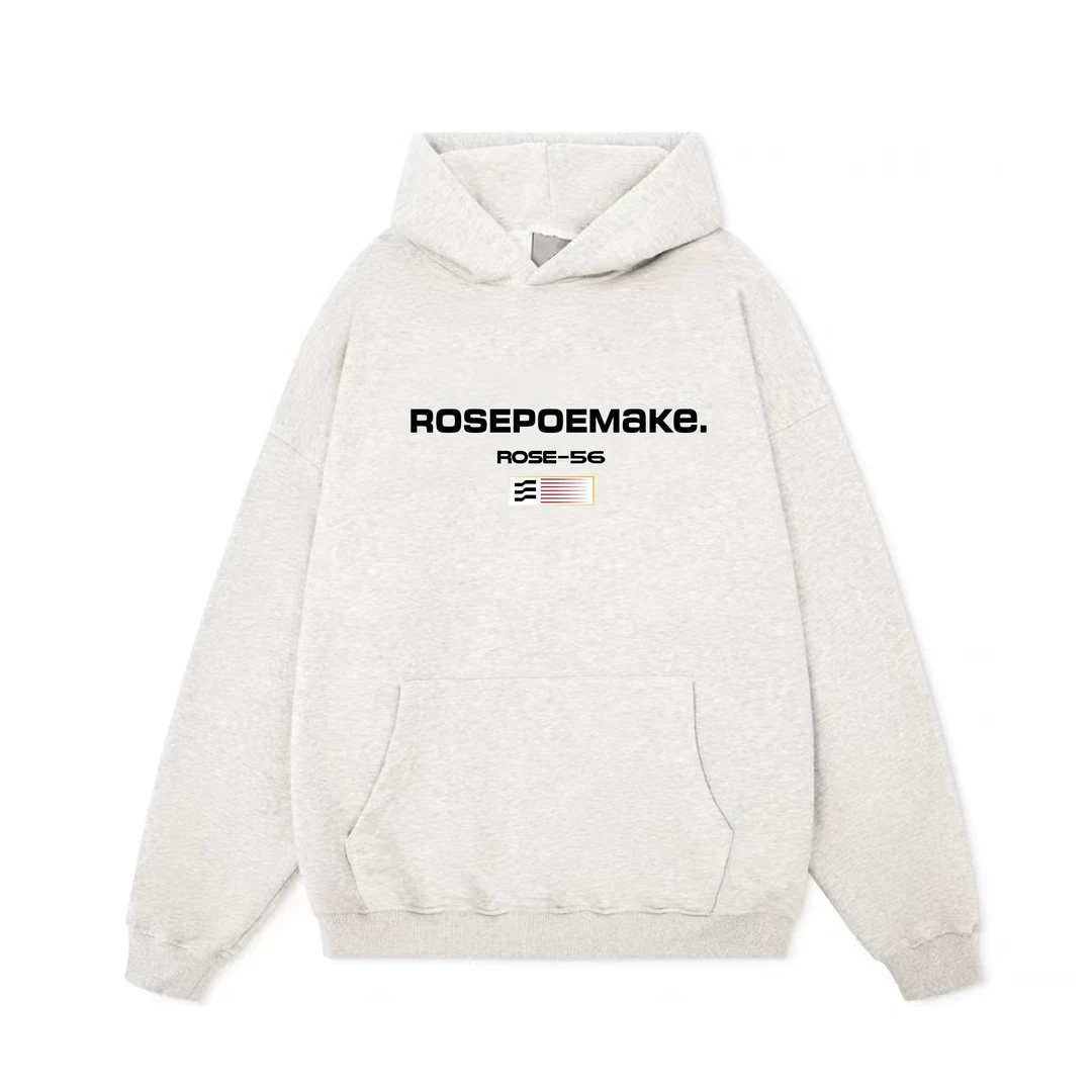 2024春季款嘻哈情侣字母印花复古宽松休闲连帽套头长袖加绒款春秋