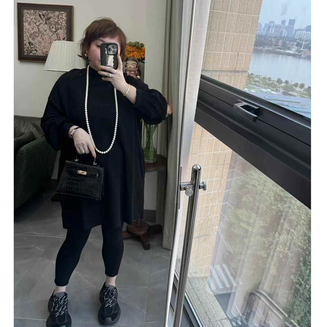 MEET  春季定制版半高领插肩T裙