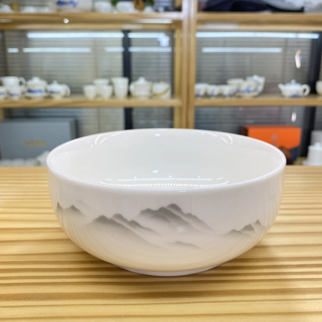 羊脂玉茶洗大号笔洗水盂洗茶杯碗白瓷中式功夫洗茶具盆茶渣缸杯洗