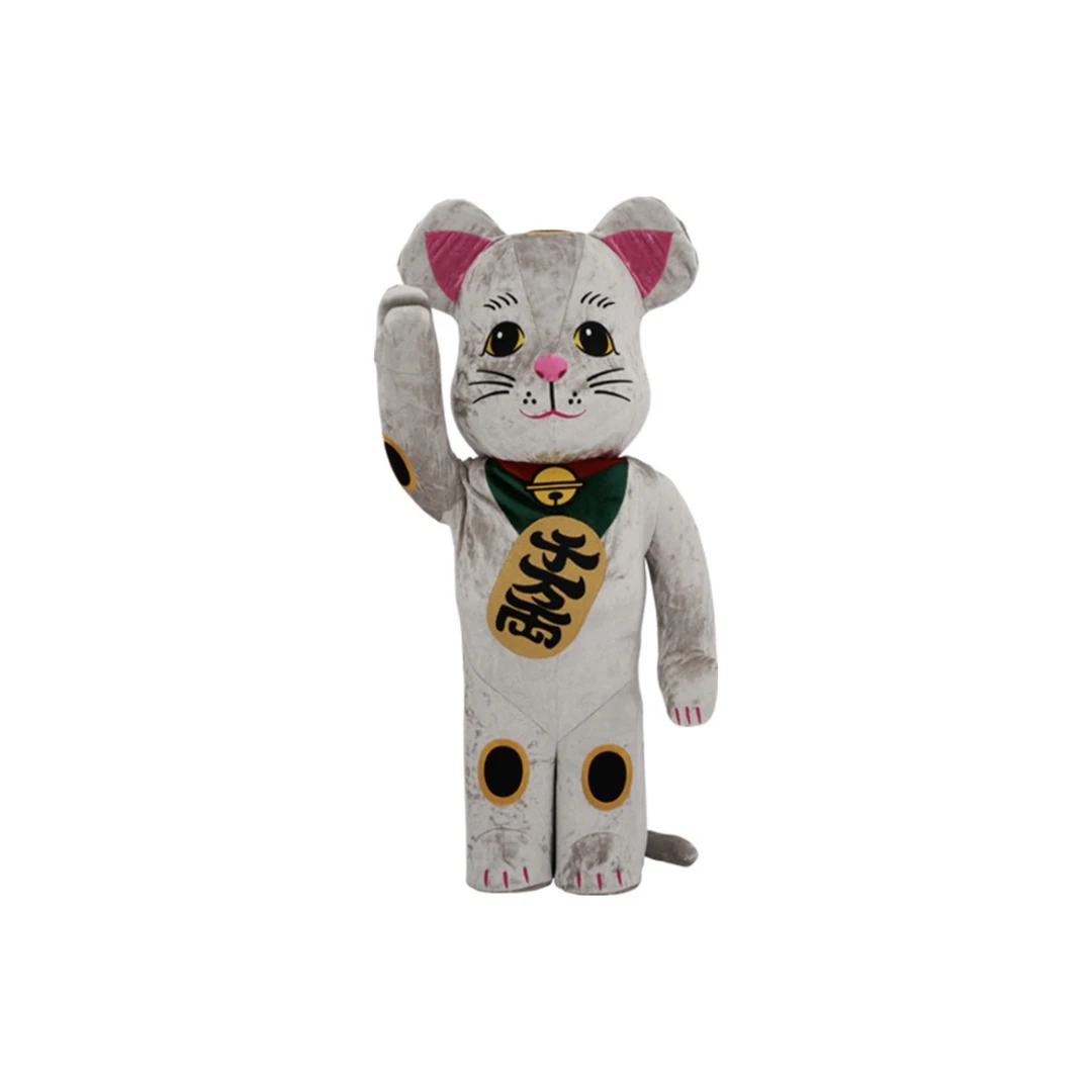 Bearbrick 积木熊 银色 穿衣招财猫 1000%