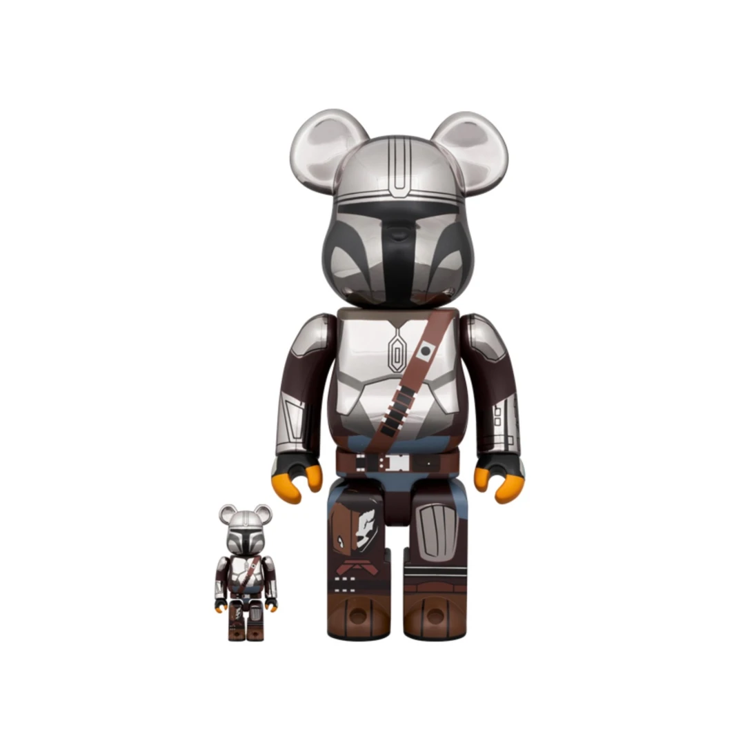 Bearbrick 积木熊 电镀曼达洛人 400%+100%