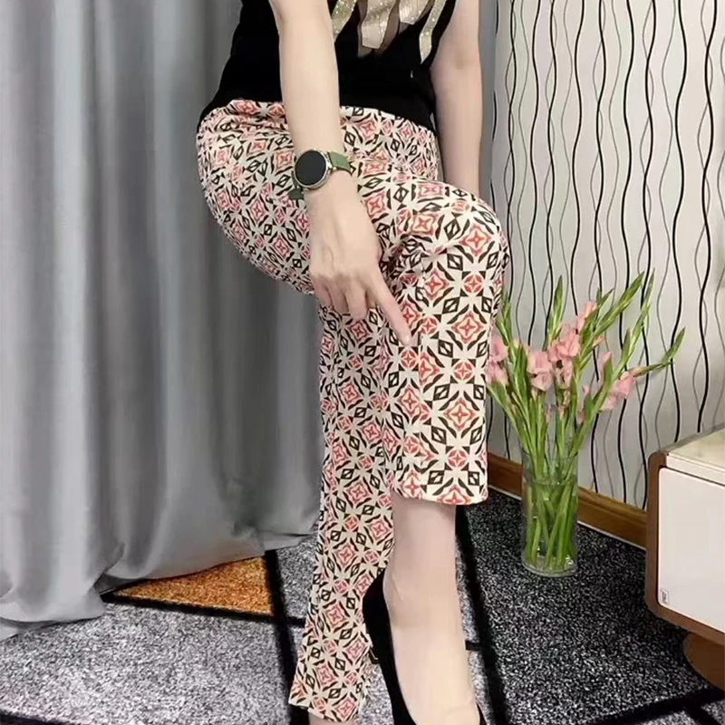 瘦版阔腿裤薄款外穿九分韩版休闲裤潮流显瘦气质时尚百搭宽松裤子