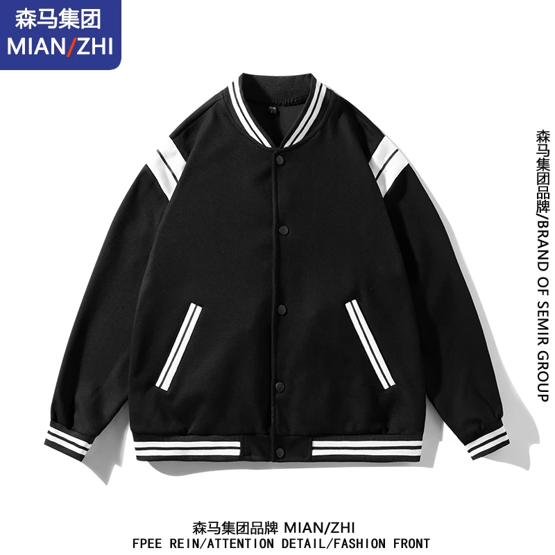 棉致品牌美式情侣棒球服男士复古夹克春秋新款宽松休闲薄款外套