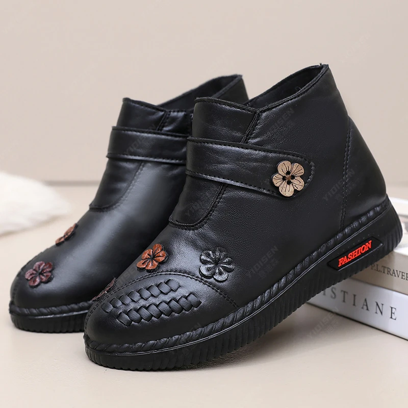 秋冬新款加厚加绒保暖棉鞋女冬季爆款时尚中老年妈妈鞋