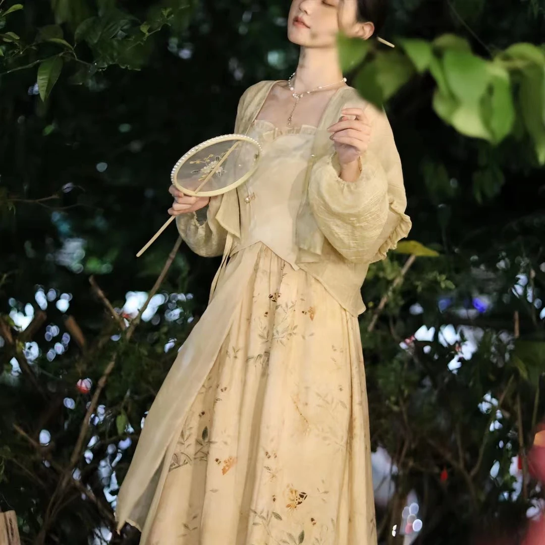 瑶西【古画卷】汉元素国风气质女装春夏显瘦少女日常仙女裙长款裙子