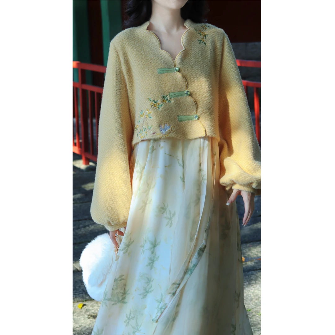 瑶西【月中折桂】春款汉服中国风原创设计绣花古风新中式气质外套