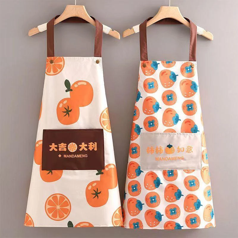防水防油围裙女时尚家用厨房做饭洋气网红围腰上班创意工作服男士
