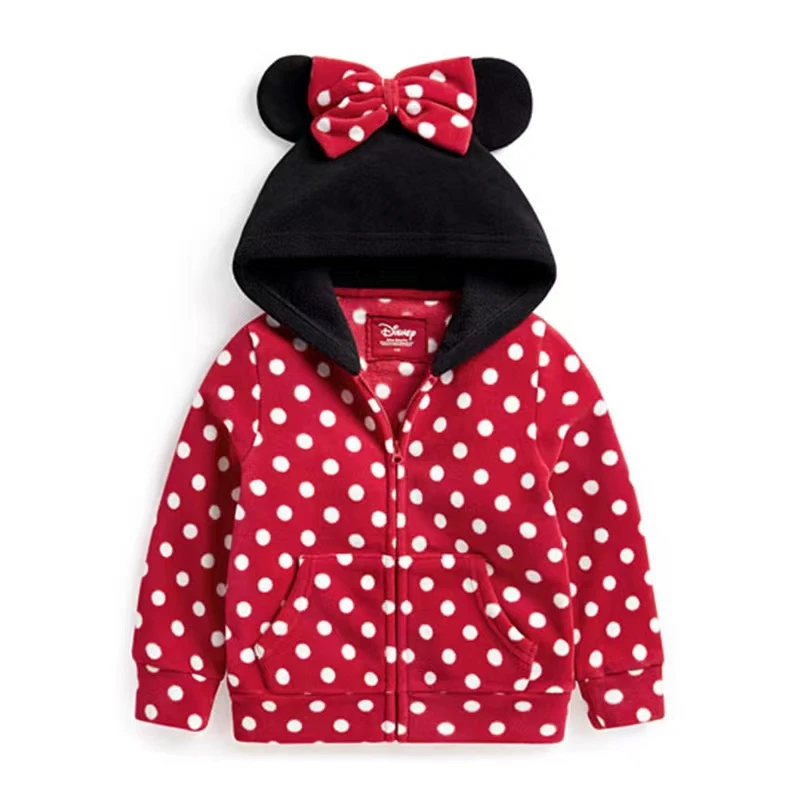 宝宝冬款连帽蝴蝶结绒外套