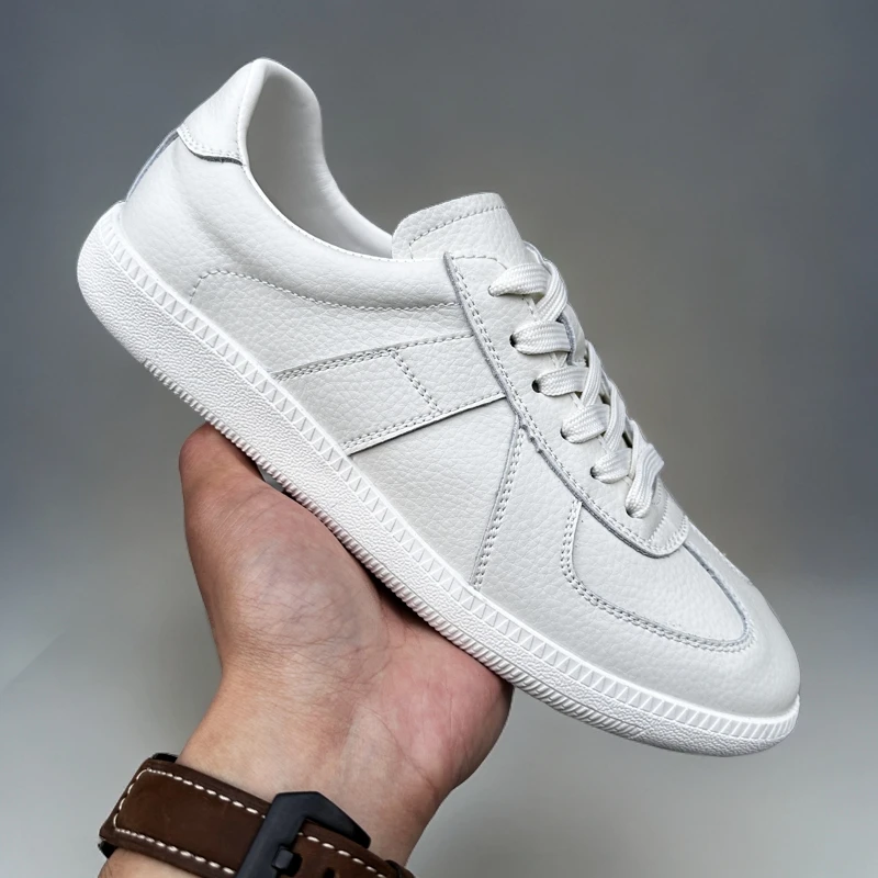 小白鞋男百搭基础德训鞋真皮2024春秋款运动休闲鞋低帮平底板鞋