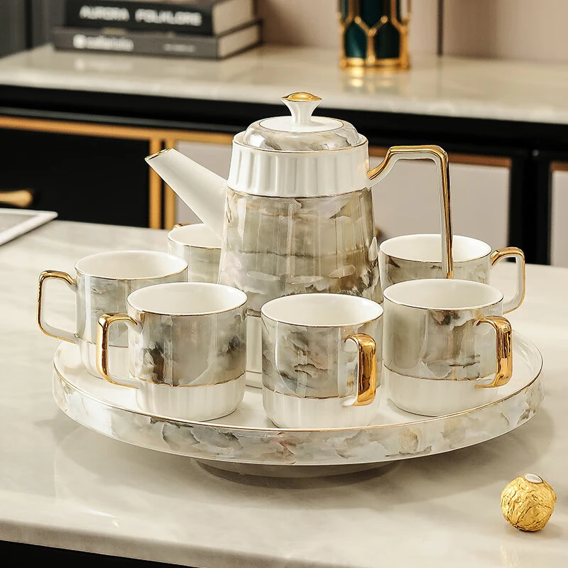 闺蜜结婚礼物送新人喝水杯茶具客厅家居茶几餐边柜摆件轻奢乔迁新