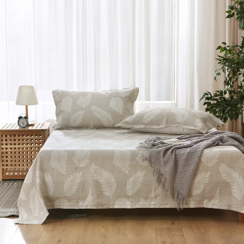 100%汉麻床单透气水洗双人空调加厚折叠式床单1.8米床软席子