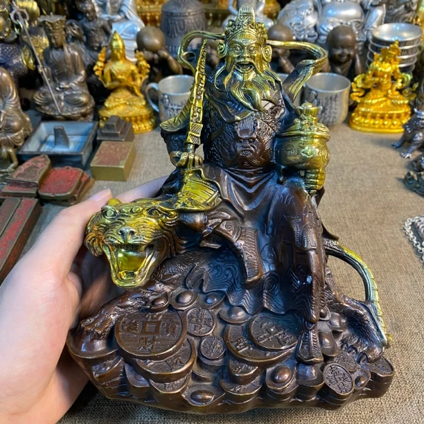 纯铜精工赵公明武财神摆件