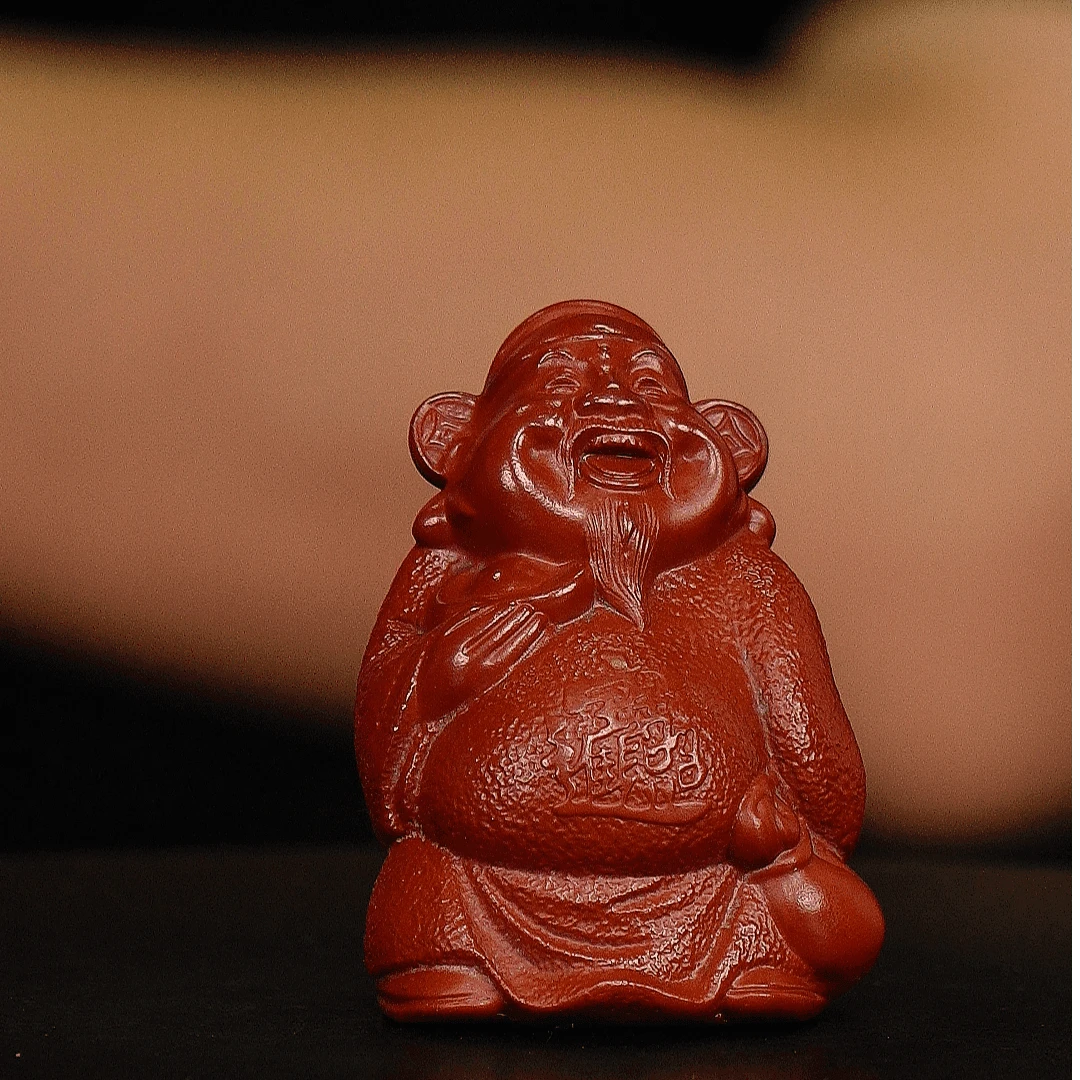 宜兴紫砂红 财神爷