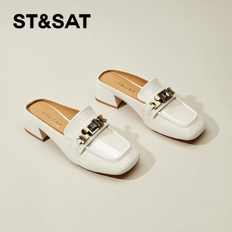 星期六包头拖鞋女方头时尚单鞋2025新款爆款轻便夏季凉鞋女穆勒鞋