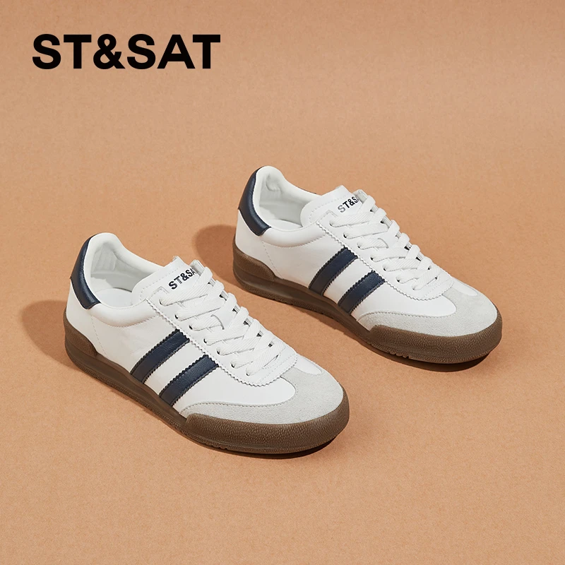 星期六女鞋冬季透气软底阿甘鞋女款百搭平底板鞋2025年新款德训鞋