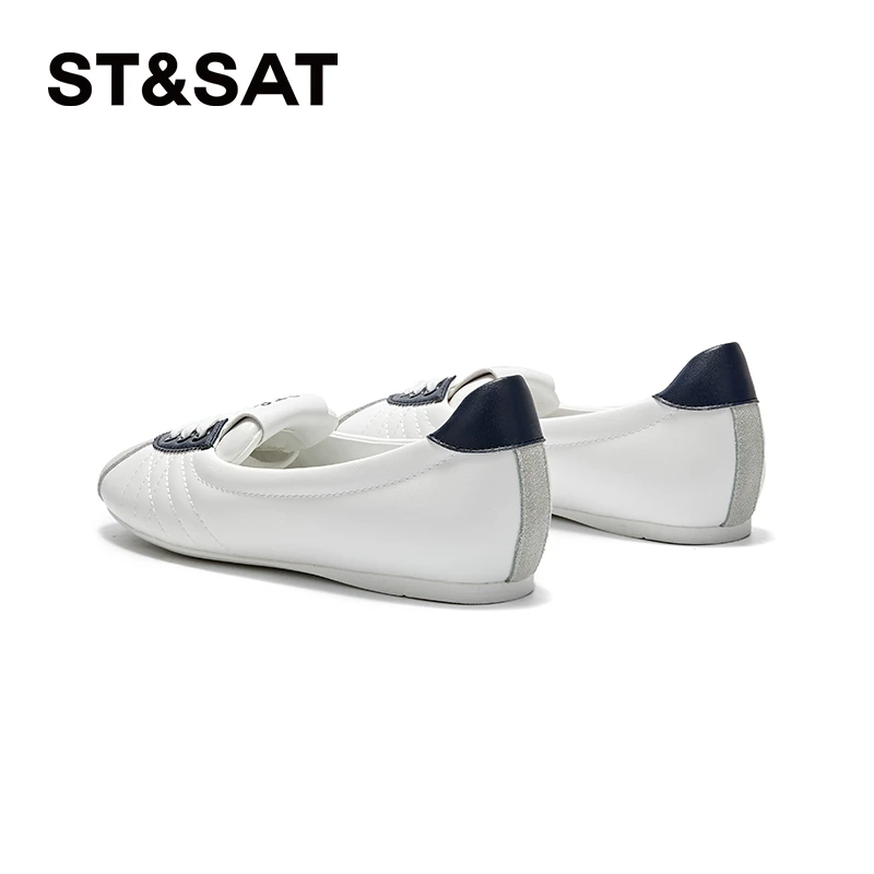 星期六配裙子高颜值休闲时尚鞋2025冬季新款百搭运动平底芭蕾舞鞋