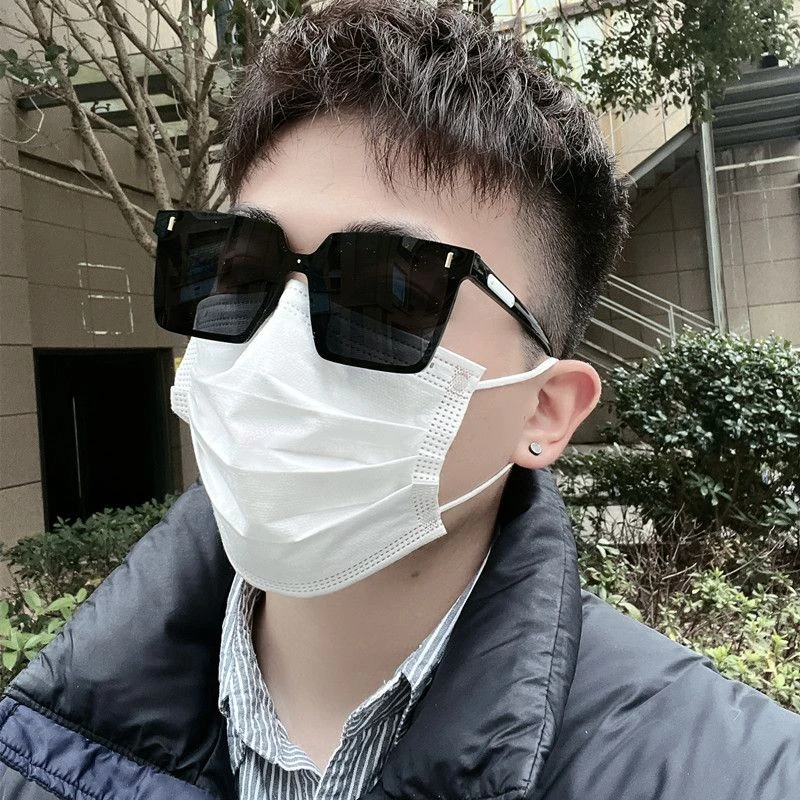 明蒂方形墨镜男2024新款潮男士开车专用防紫外线太阳眼镜女ins