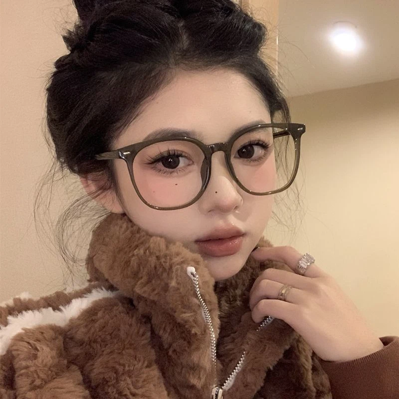 复古大框眼镜女近视素颜神器大脸显瘦可配有度数镜片眼睛框韩版潮