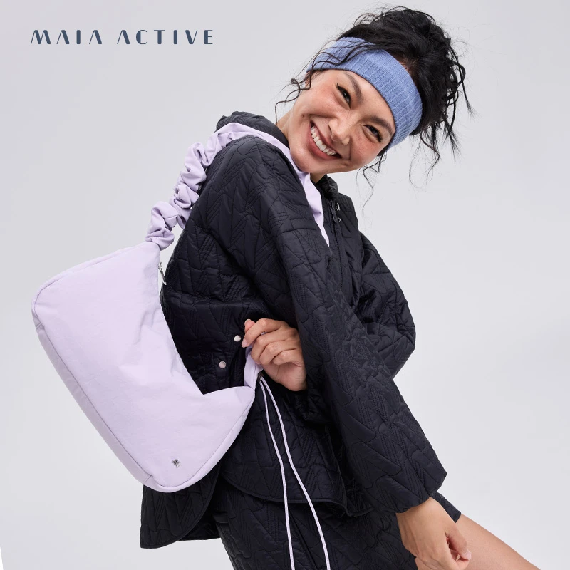 尼龙防水抽褶可调节背带瑜伽运动休闲包时尚 MAIAACTIVE 242AC025