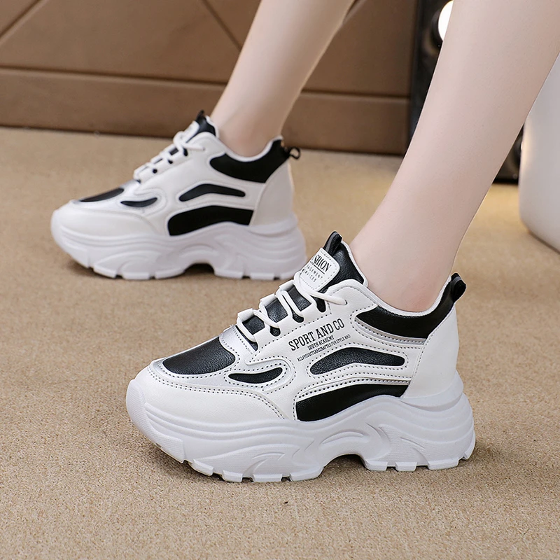 爆款春秋冬季厚底运动鞋韩版网红百搭隐形增高鞋学生ins休闲鞋